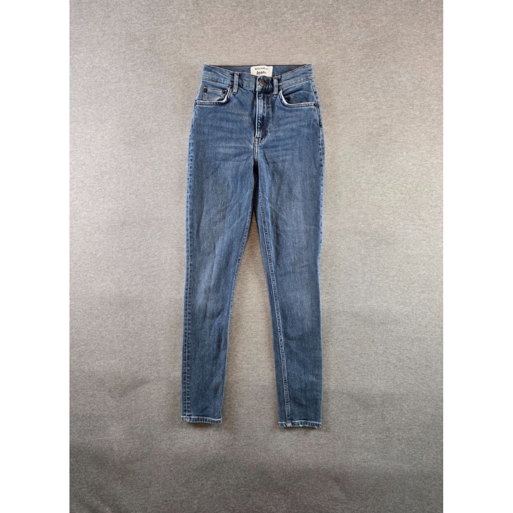 Reformation Jeans Womens 24 Rhine Blue High & Skinny Stretch Denim
